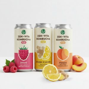 ZENVITA KOMBUCHA POP x 12 doze 330 ml - mix 3 arome