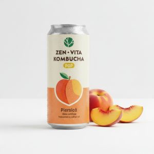 ZENVITA KOMBUCHA POP x 12 doze 330 ml - piersică